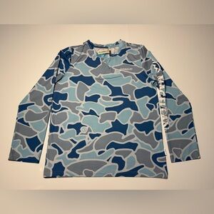 Magellan Fish Gear Classic Fit blue Shirt Med Lightweight Moisture Wicking